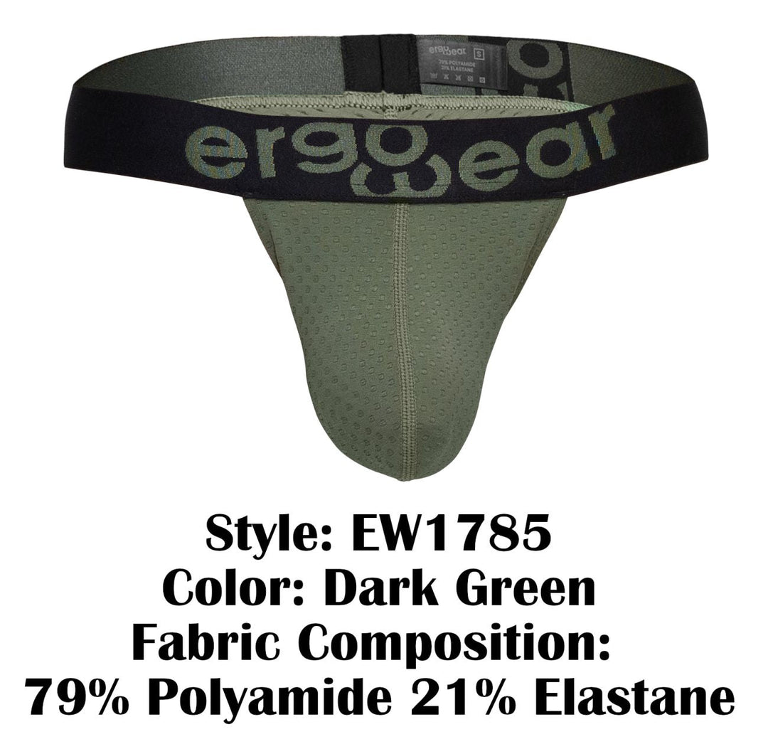 ErgoWear MAX FLOW Men's Thong in Dark Green – men's thongs