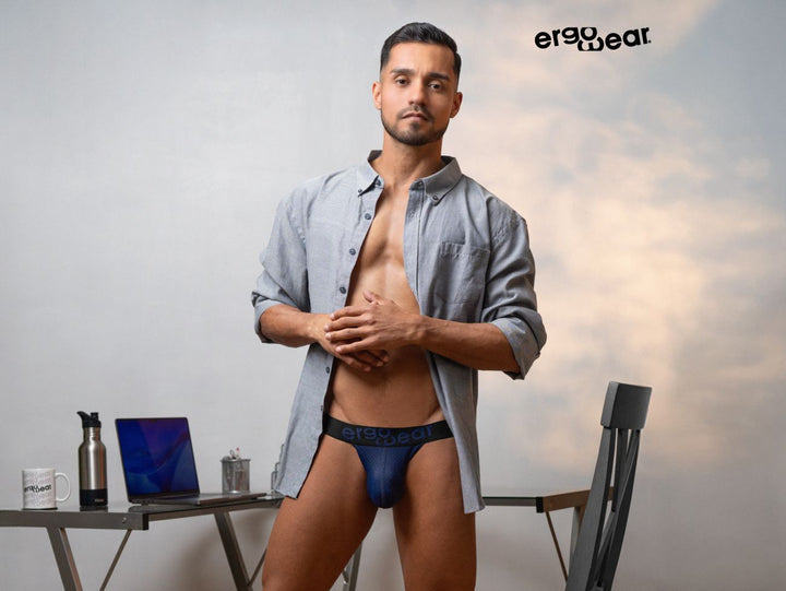 ErgoWear MAX FLOW Men's Bikini Brief in Dark Blue – men's briefs