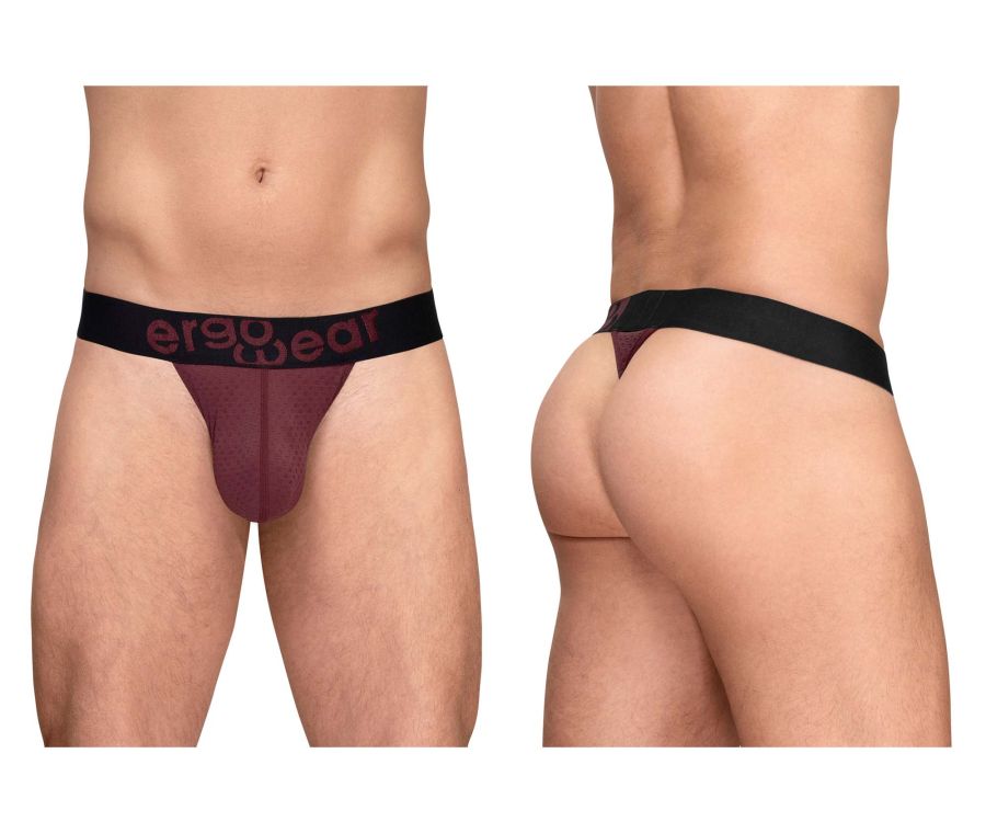 ErgoWear MAX FLOW Men's Thong in Burgundy – men's thongs