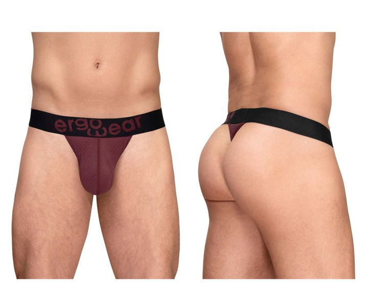 ErgoWear MAX FLOW Men's Thong in Burgundy – men's thongs