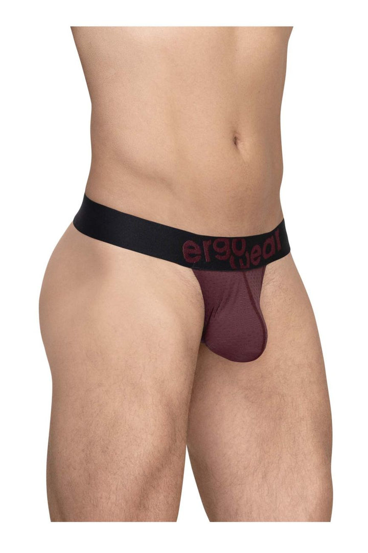 ErgoWear MAX FLOW Men's Thong in Burgundy – men's thongs