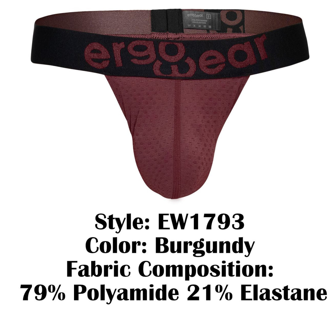ErgoWear MAX FLOW Men's Thong in Burgundy – men's thongs