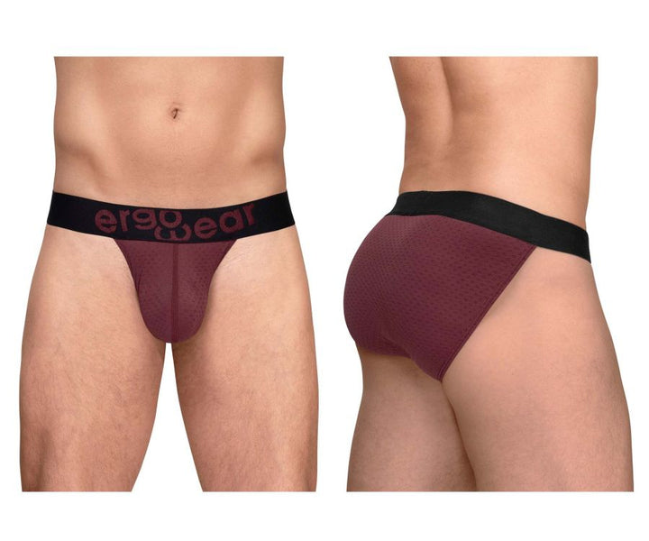 ErgoWear MAX FLOW Men's Bikini Brief in Burgundy – men's briefs