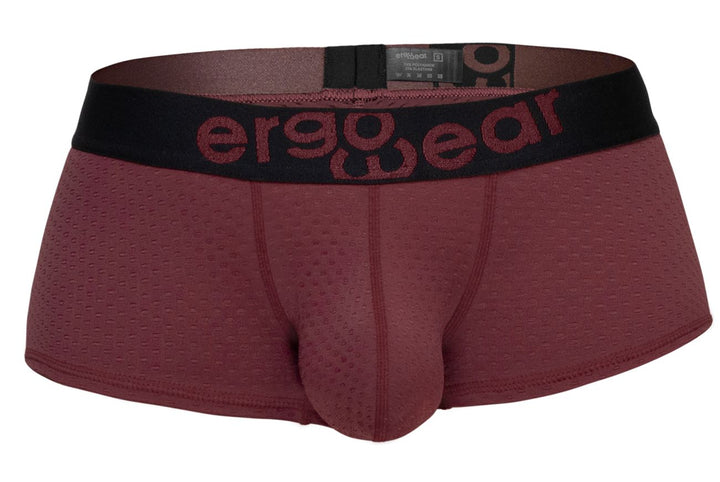 ErgoWear MAX FLOW Men's Trunk Underwear in Burgundy – men's trunks