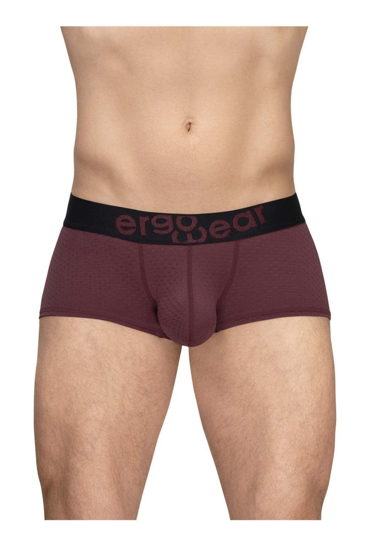 ErgoWear MAX FLOW Men's Trunk Underwear in Burgundy – men's trunks