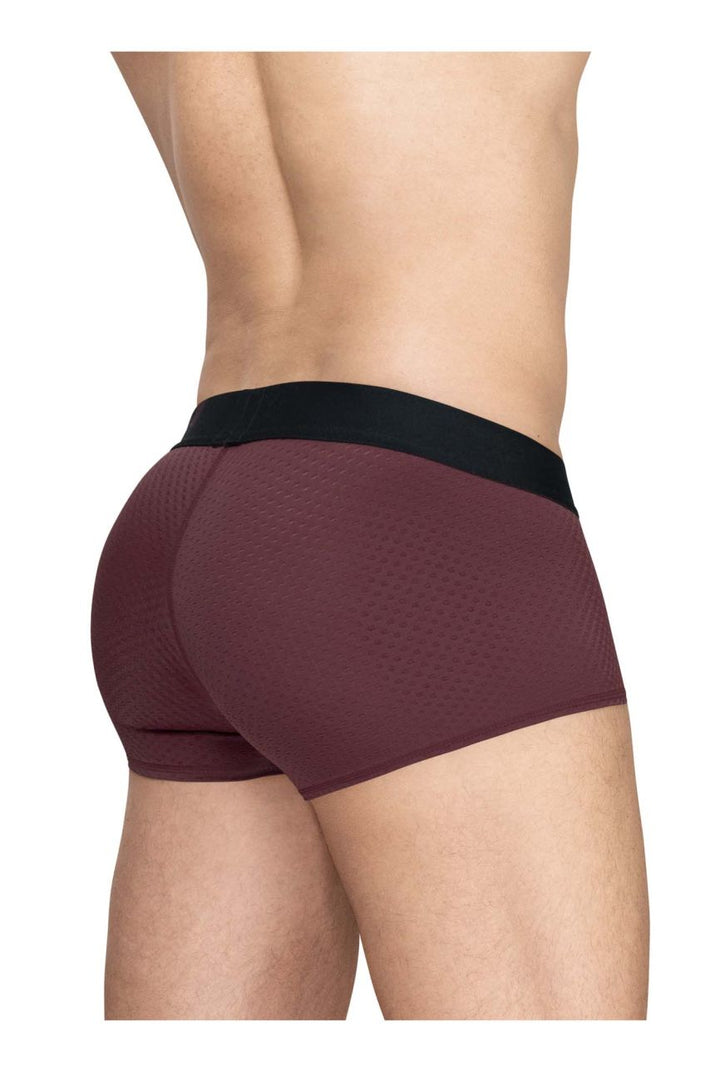 ErgoWear MAX FLOW Men's Trunk Underwear in Burgundy – men's trunks