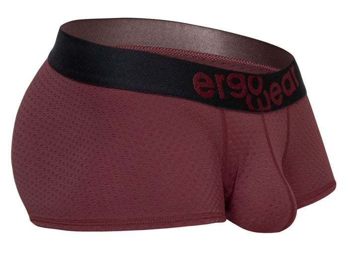 ErgoWear MAX FLOW Men's Trunk Underwear in Burgundy – men's trunks