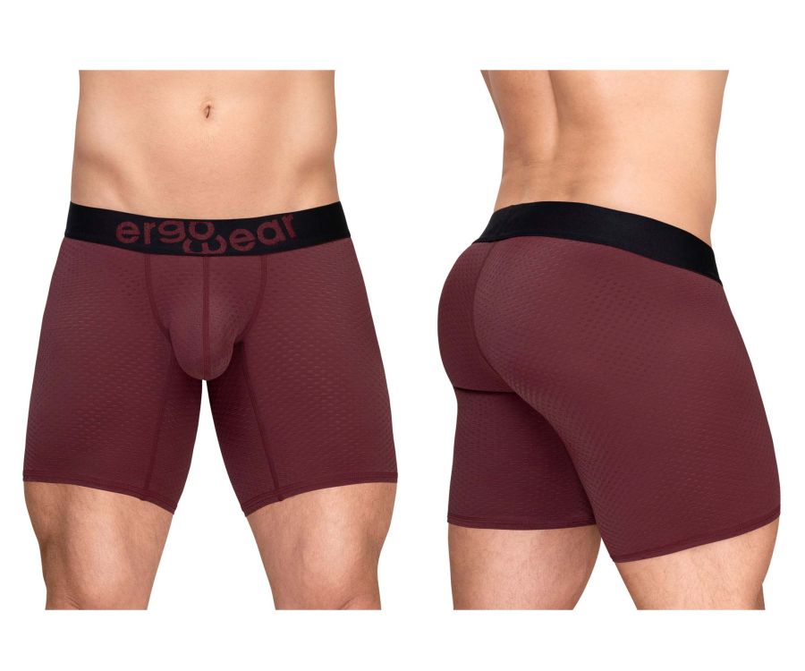 ErgoWear MAX FLOW Men's Boxer Brief in Burgundy – men's boxer briefs