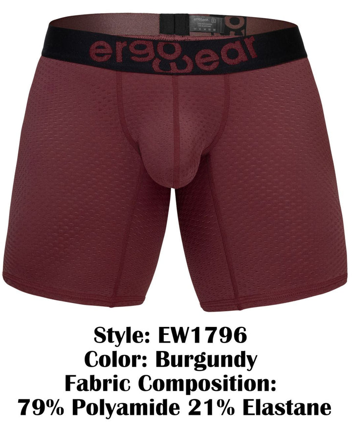 ErgoWear MAX FLOW Men's Boxer Brief in Burgundy – men's boxer briefs