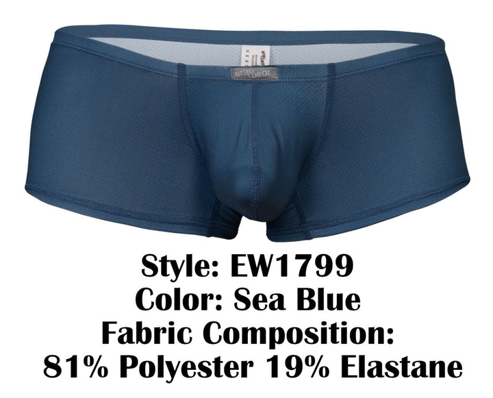 ErgoWear X4D SE Men's Trunk Underwear in Sea Blue – men's trunks