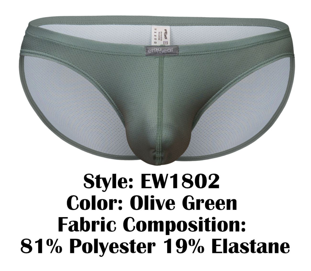 ErgoWear X4D SE Men's Bikini Brief in Olive Green – men's briefs