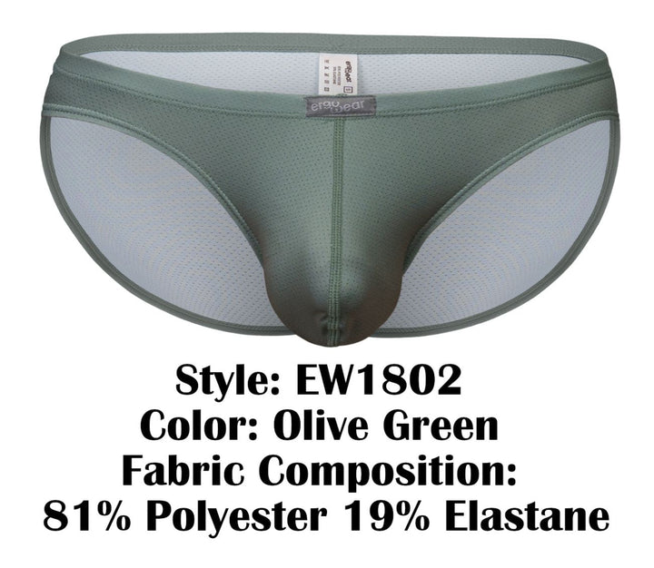 ErgoWear X4D SE Men's Bikini Brief in Olive Green – men's briefs