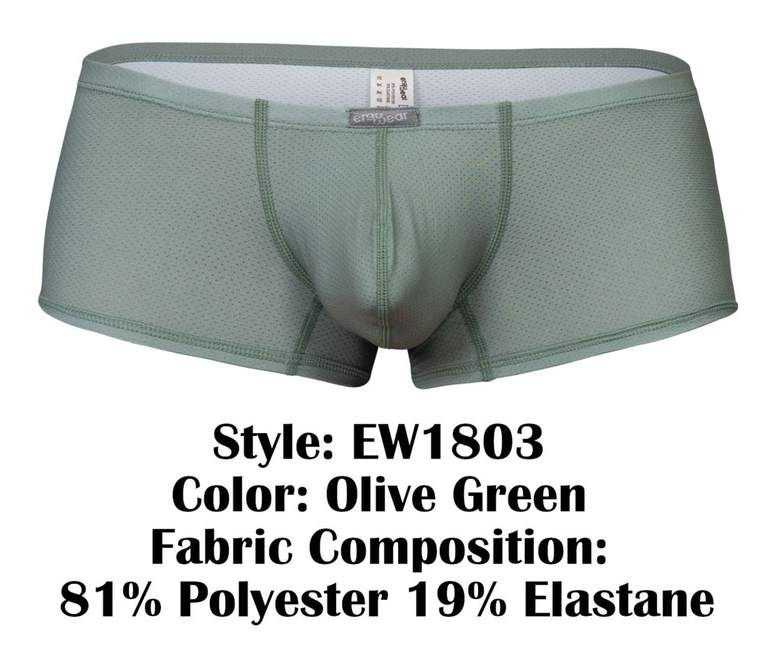 ErgoWear X4D SE Men's Trunk Underwear in Olive Green – men's trunks