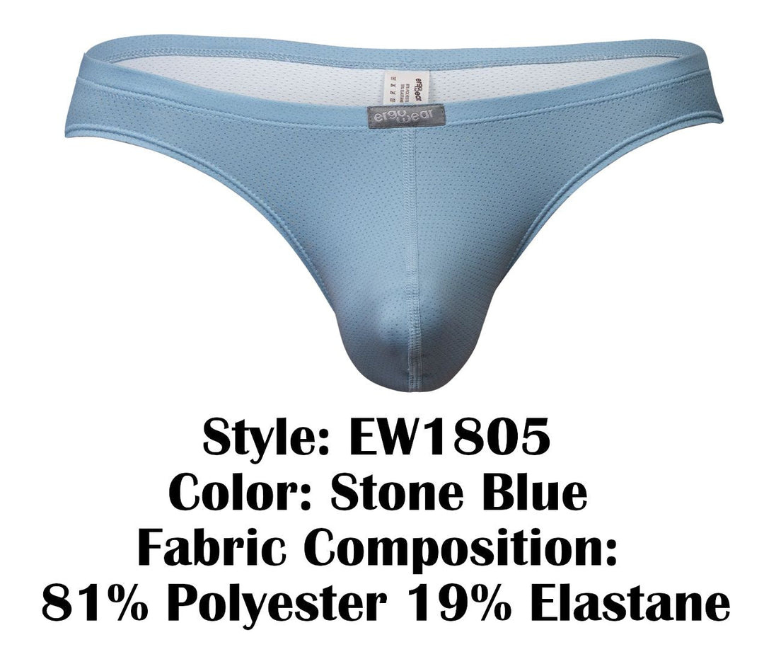 ErgoWear X4D SE Men's Thong in Stone Blue – men's thongs