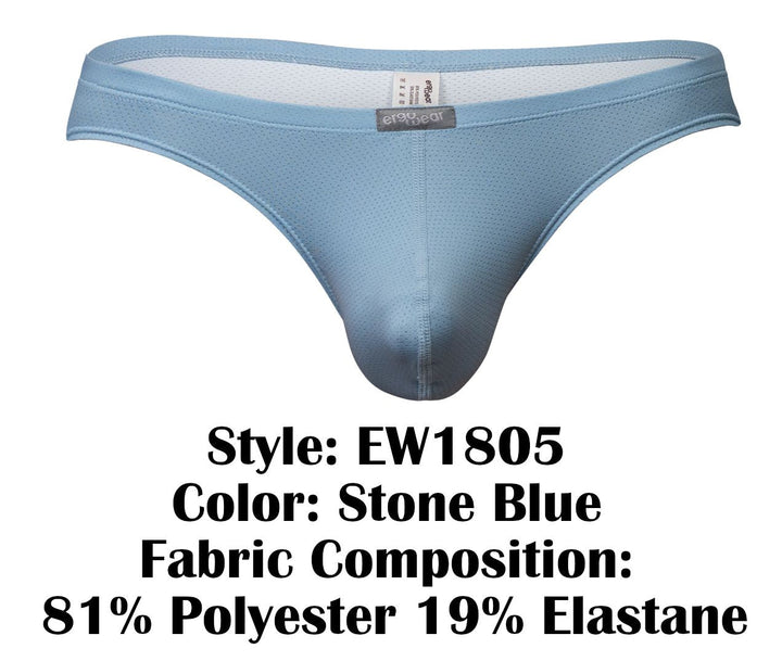 ErgoWear X4D SE Men's Thong in Stone Blue – men's thongs