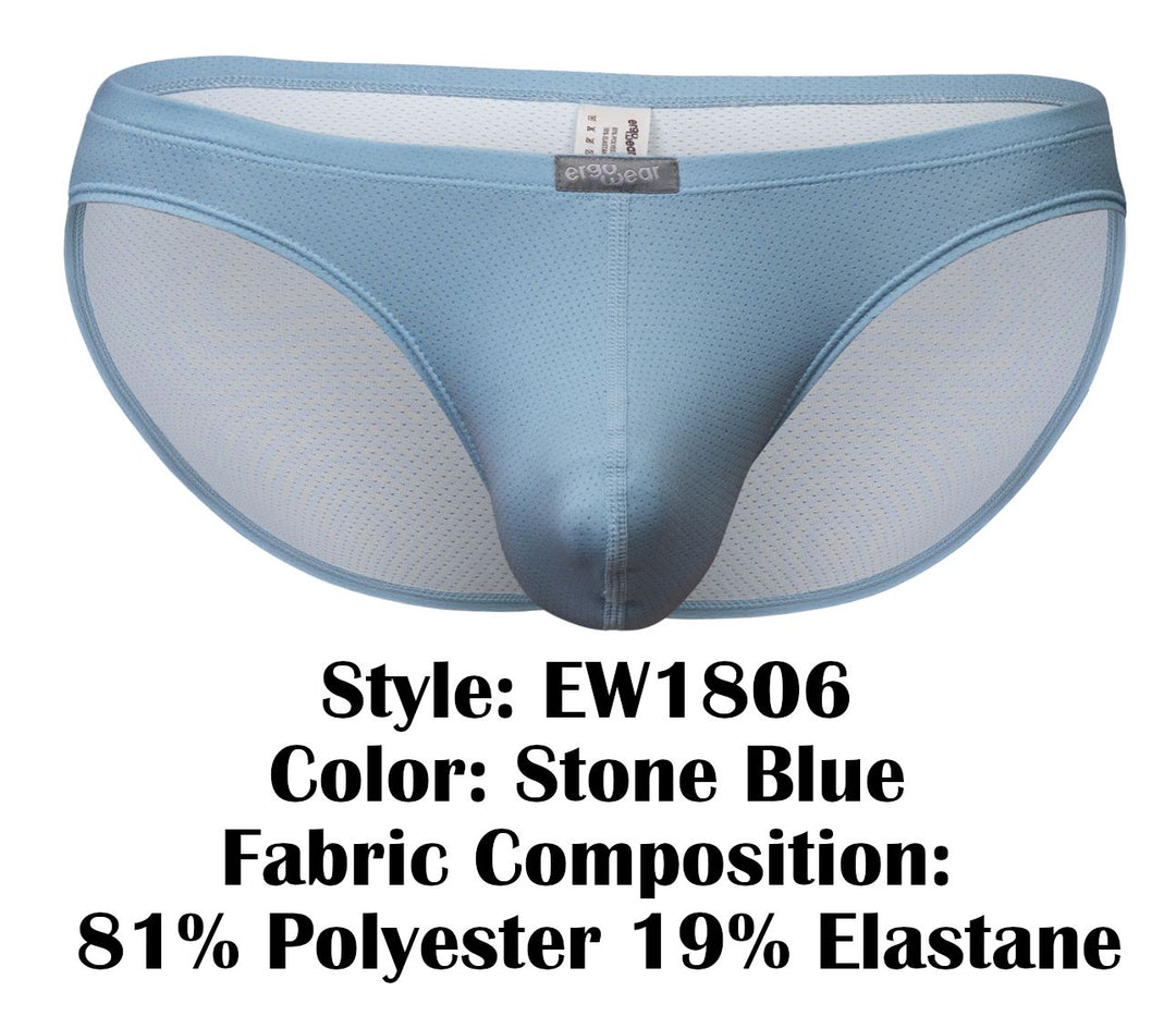 ErgoWear X4D SE Men's Bikini Brief in Stone Blue – men's briefs