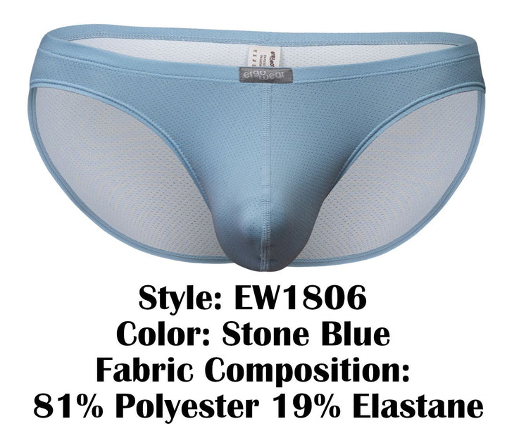 ErgoWear X4D SE Men's Bikini Brief in Stone Blue – men's briefs
