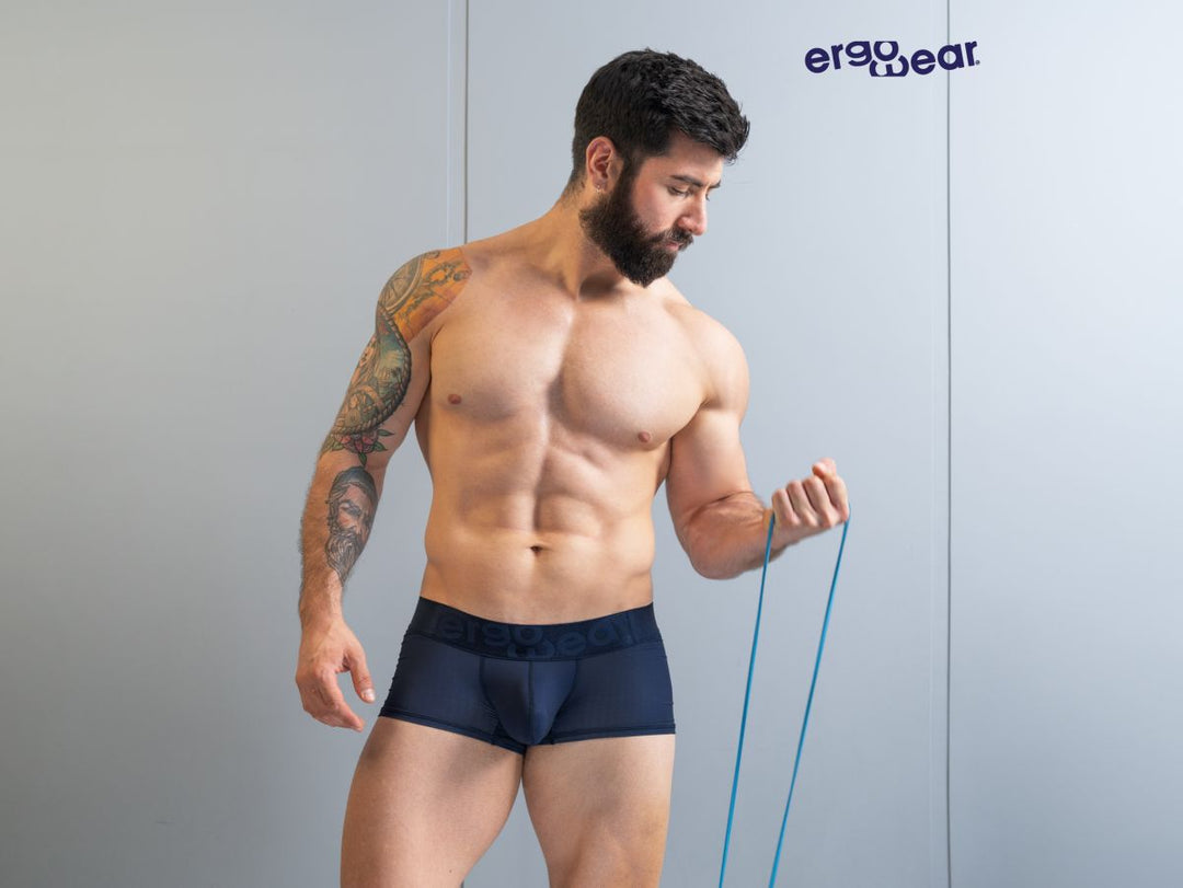 ErgoWear MAX BOLD SE Men's Trunk Underwear in Dark Blue – men's trunks