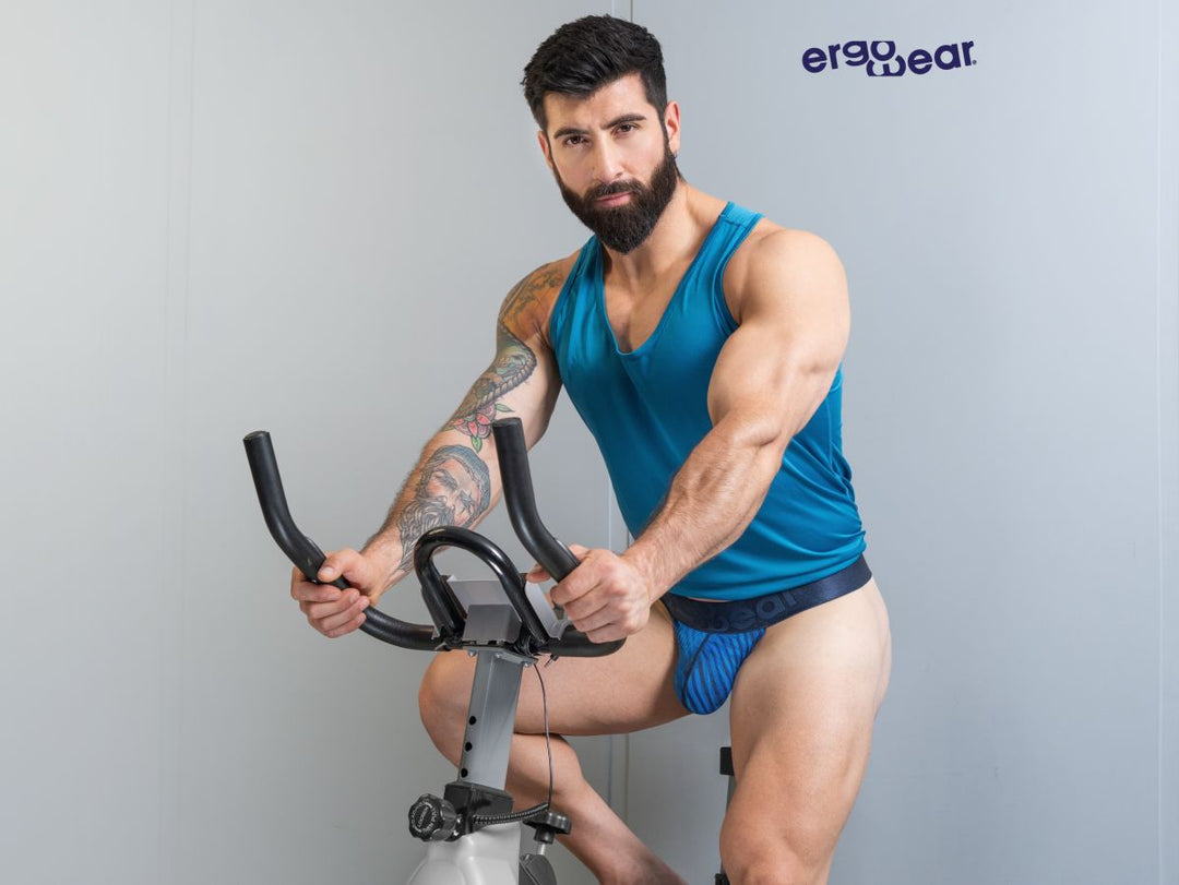 ErgoWear MAX BOLD SE Men's Bikini Brief in Mid Blue – men's briefs