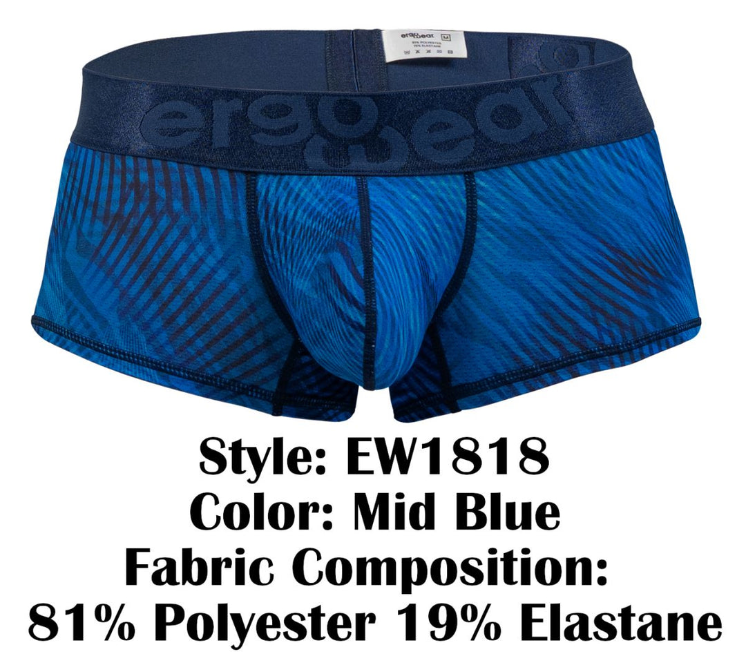 ErgoWear MAX BOLD SE Men's Trunk Underwear in Mid Blue – men's trunks