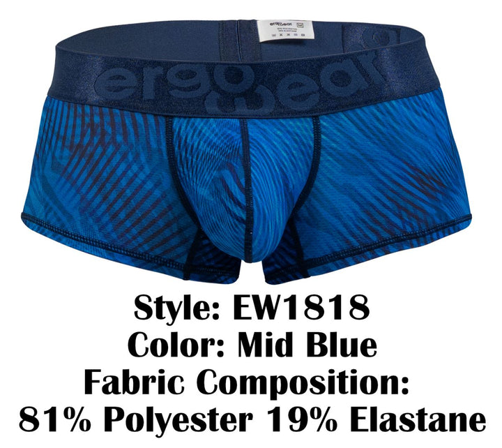 ErgoWear MAX BOLD SE Men's Trunk Underwear in Mid Blue – men's trunks
