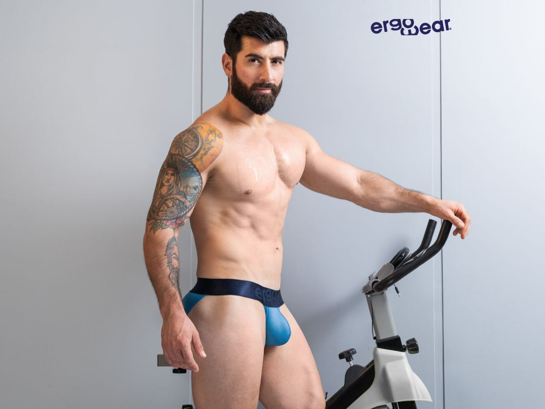 ErgoWear MAX BOLD SE Men's Bikini Brief in River Blue – men's briefs