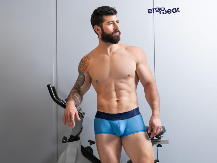 ErgoWear MAX BOLD SE Men's Trunk Underwear in River Blue – men's trunks