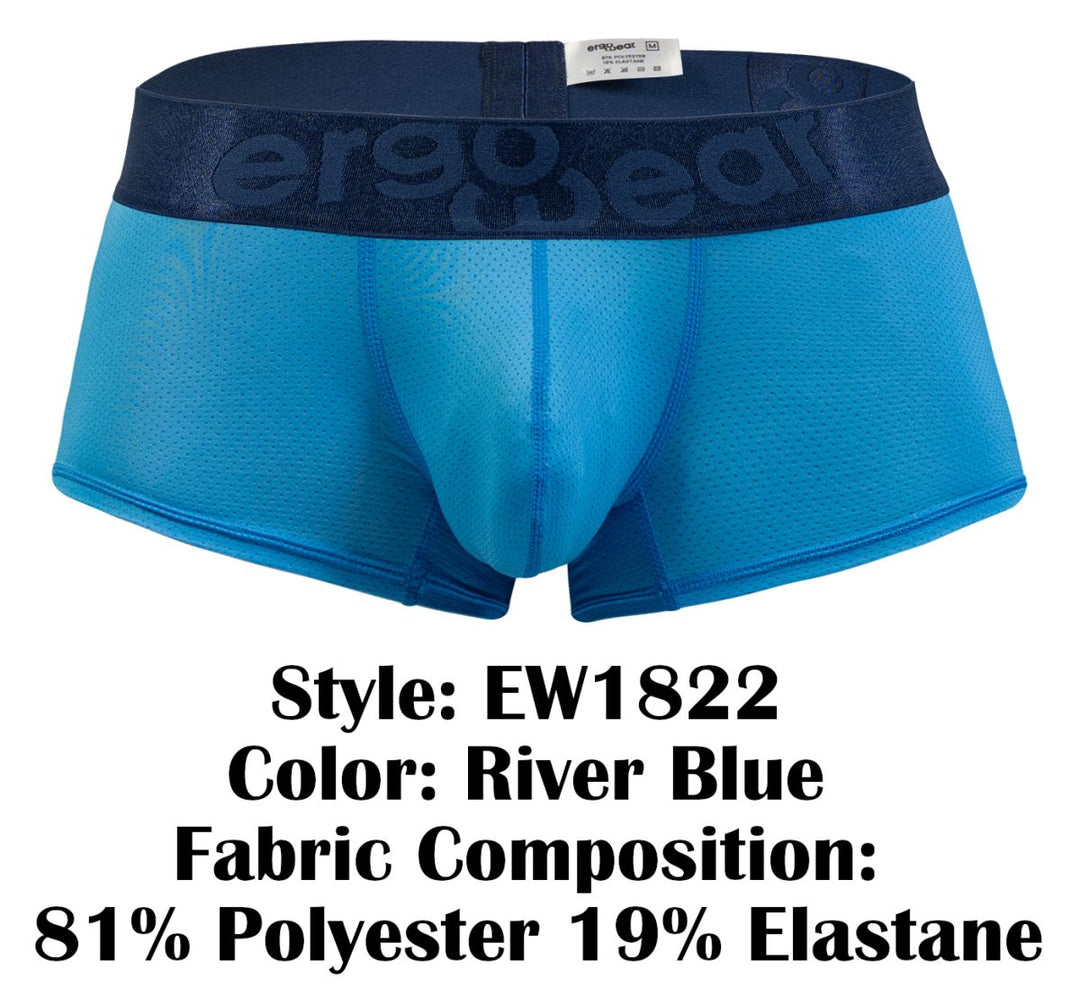 ErgoWear MAX BOLD SE Men's Trunk Underwear in River Blue – men's trunks