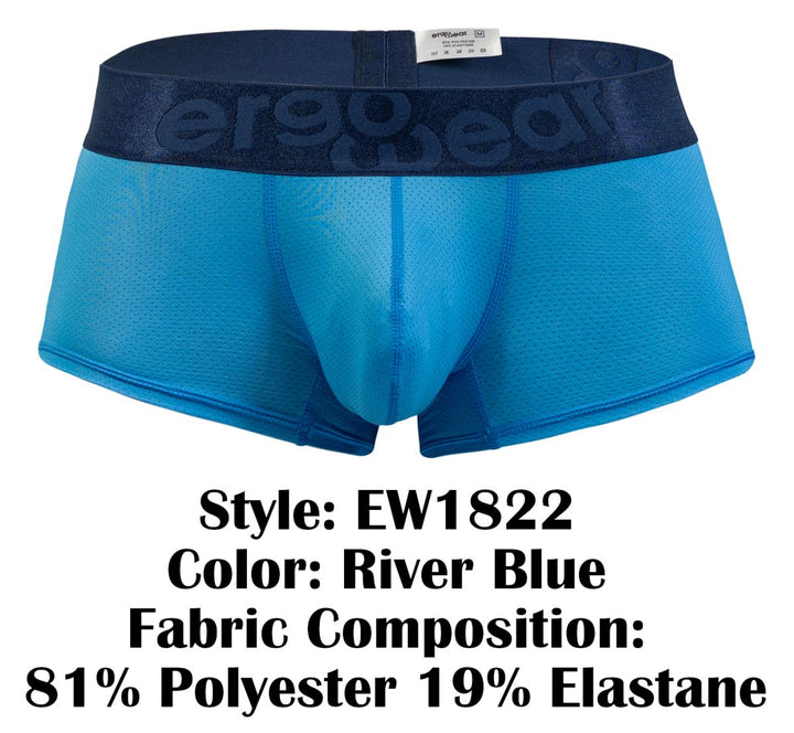 ErgoWear MAX BOLD SE Men's Trunk Underwear in River Blue – men's trunks