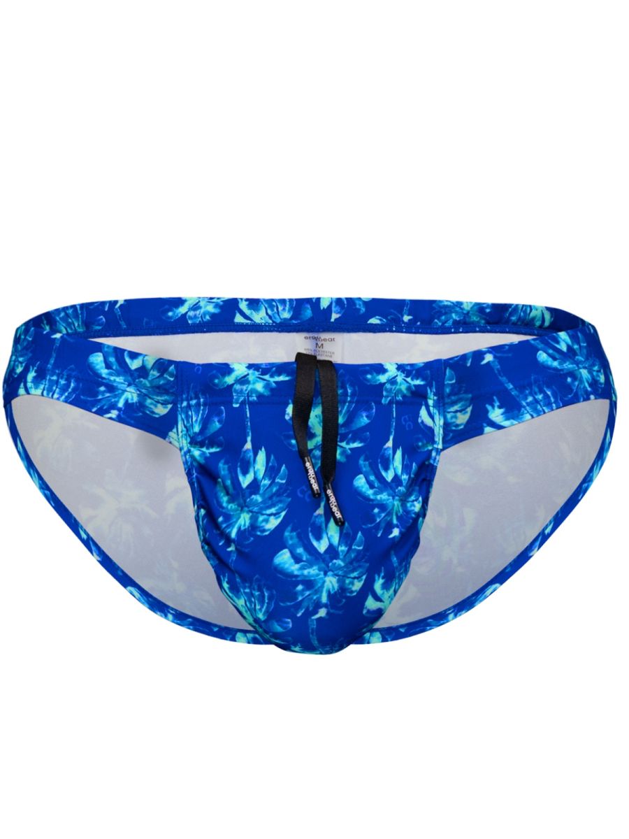 ErgoWear FEEL SW Men's Swim Brief in Royal Blue Palms – men's swimwear