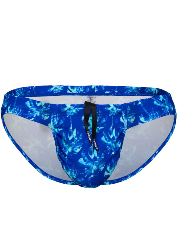 ErgoWear FEEL SW Men's Swim Brief in Royal Blue Palms – men's swimwear