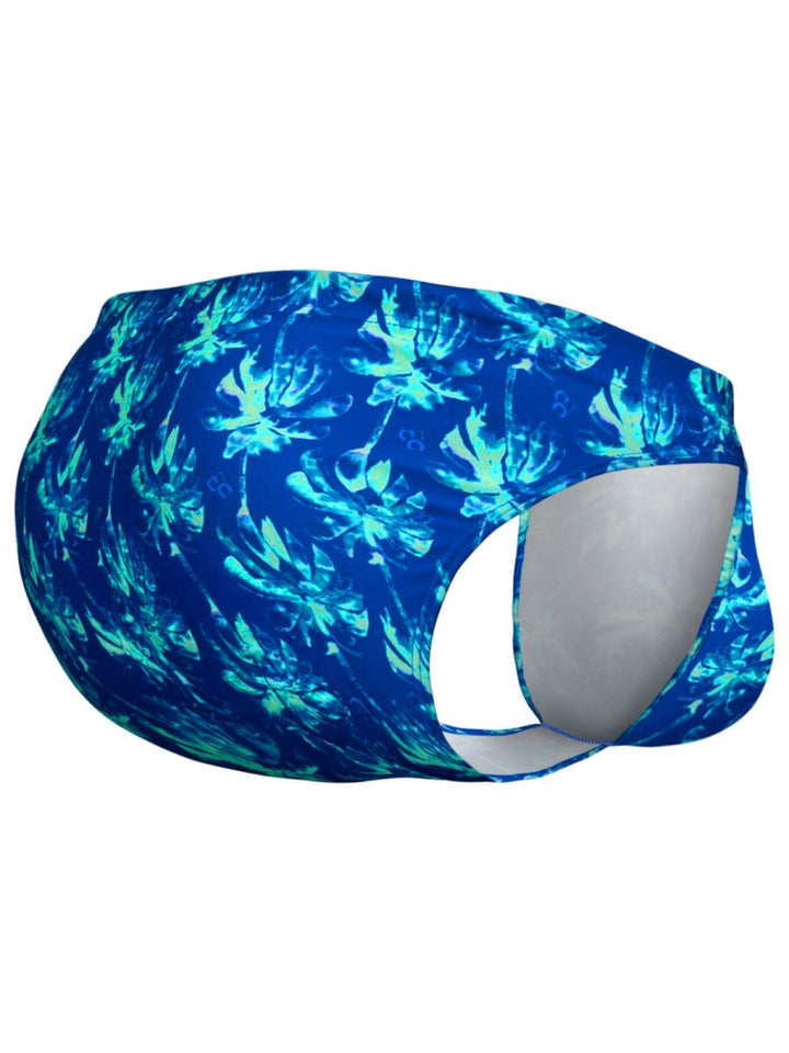 ErgoWear FEEL SW Men's Swim Brief in Royal Blue Palms – men's swimwear