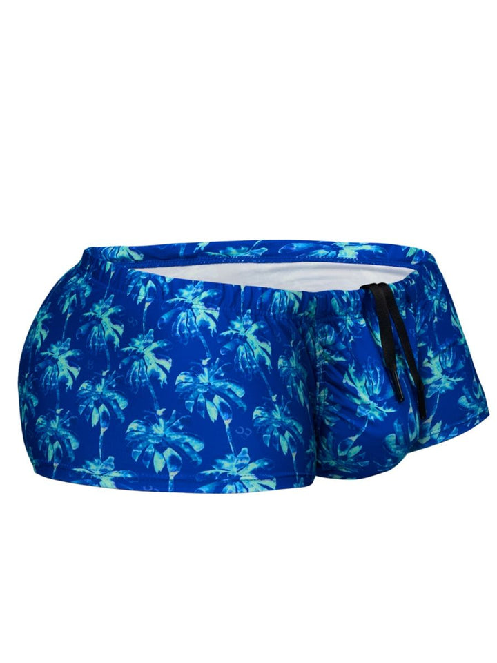 ErgoWear FEEL SW Men's Swim Brief in Royal Blue Palms – men's swimwear