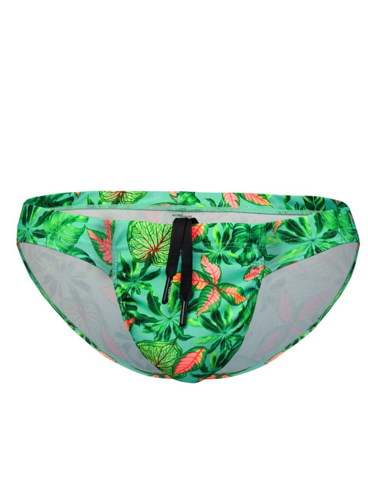 ErgoWear FEEL SW Men's Swim Brief in Aqua Leaves – men's swimwear