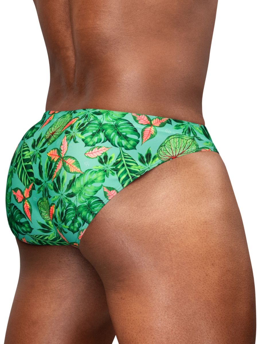 ErgoWear FEEL SW Men's Swim Brief in Aqua Leaves – men's swimwear
