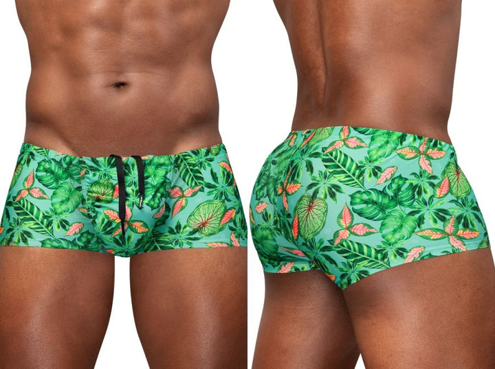 ErgoWear FEEL SW Men's Swim Brief in Aqua Leaves – men's swimwear