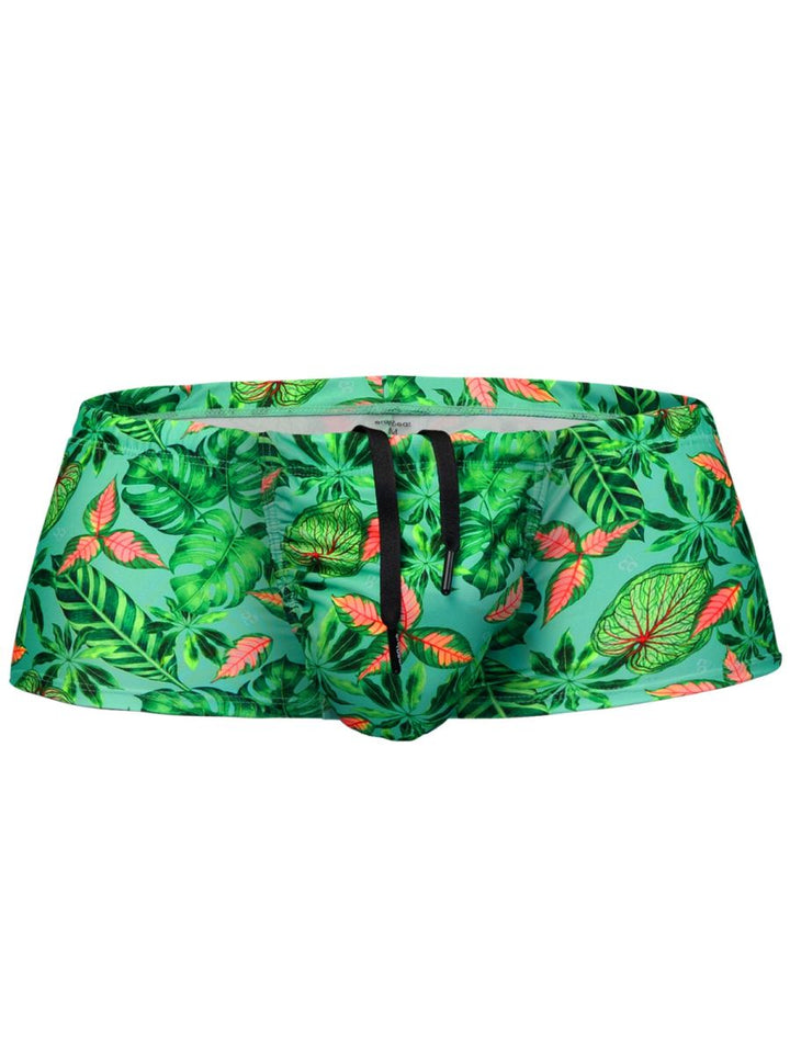 ErgoWear FEEL SW Men's Swim Brief in Aqua Leaves – men's swimwear