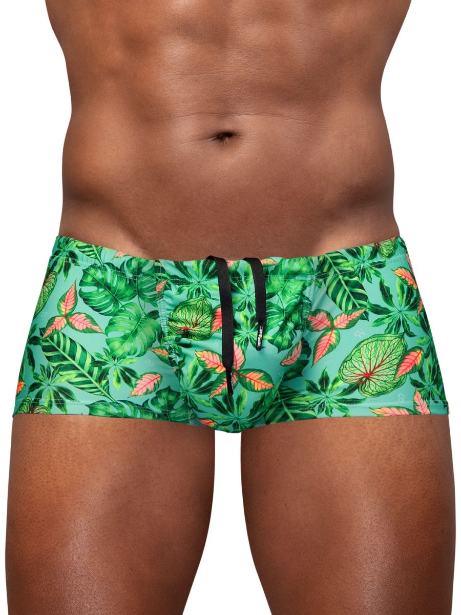 ErgoWear FEEL SW Men's Swim Brief in Aqua Leaves – men's swimwear