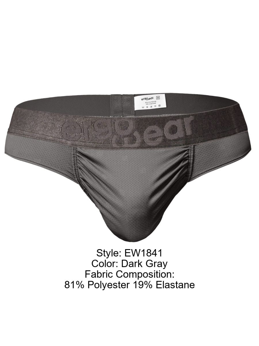 ErgoWear FEEL SE Sleek Ergonomic Thong Men's Thong in Dark Gray – men's thongs