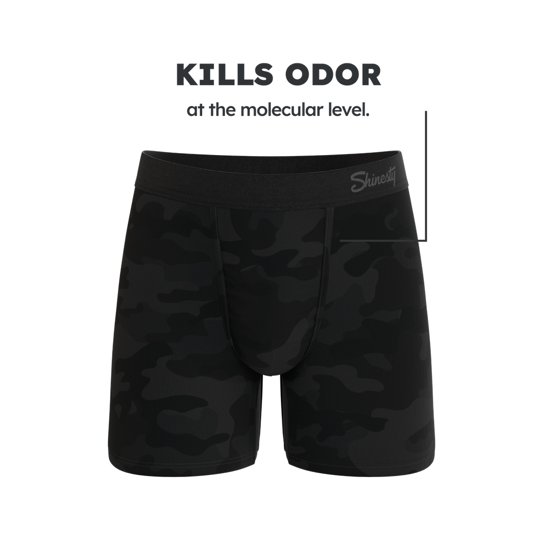 Shinesty The Darkside: Black Camo Fart Proof Ball Hammock® Pouch Underwear