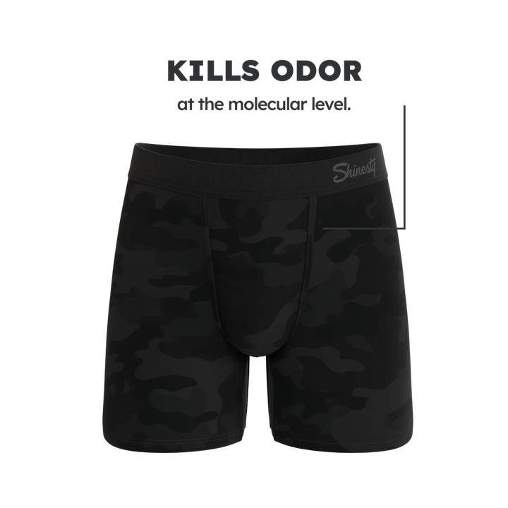 Shinesty The Darkside: Black Camo Fart Proof Ball Hammock® Pouch Underwear