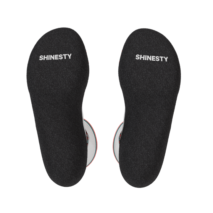Shinesty The Faux Pas velcro sandal Heel Hammock crew socks – men's sandal print novelty crew socks