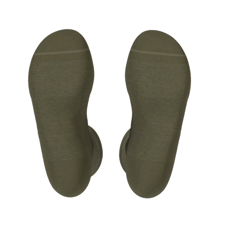 The Fields Of Green | Oil Green Heel Hammock™ Crew Socks