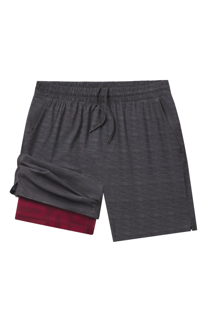 The Finish Line | Grey and Red Ball Hammock® 7 Inch Athletic Shorts