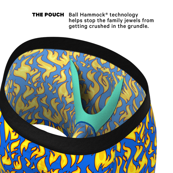 The Fire Crotch Flames Ball Hammock® Pouch Underwear | Shinesty