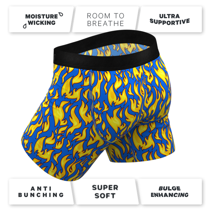 The Fire Crotch Flames Ball Hammock® Pouch Underwear | Shinesty