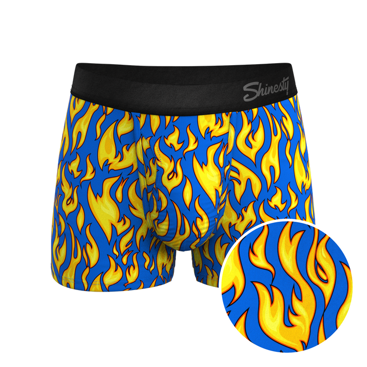 Shinesty "The Fire Crotch" Flames Ball Hammock® Pouch Trunks Underwear