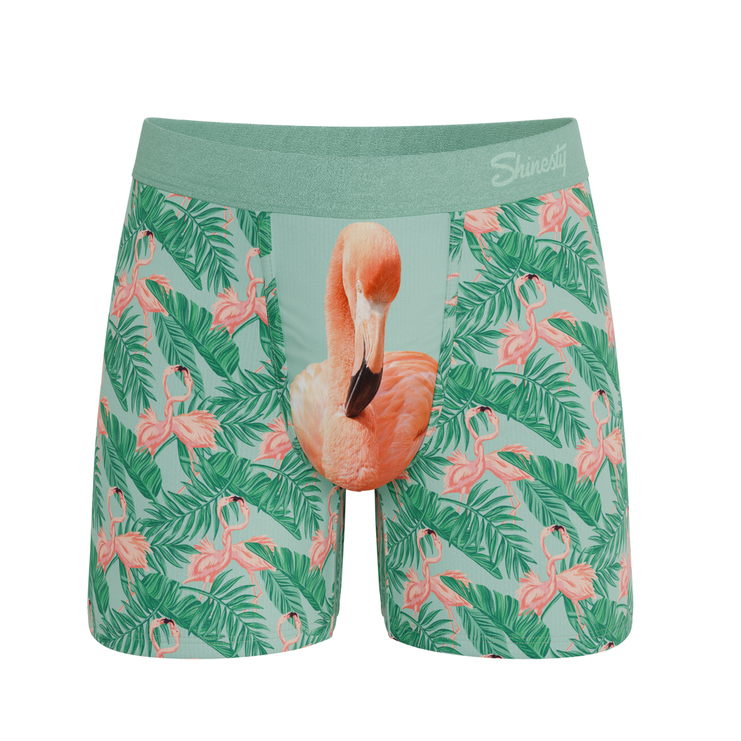 Shinesty The Flamboyance flamingo Ball Hammock pouch underwear – men's flamingo print boxer briefs