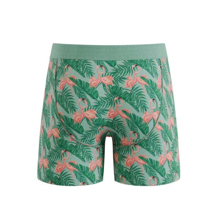 Shinesty The Flamboyance flamingo Ball Hammock pouch underwear – men's flamingo print boxer briefs