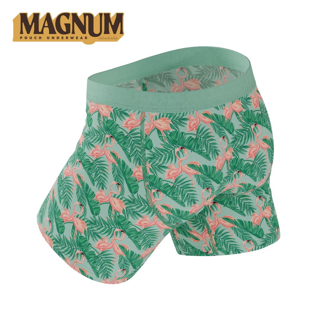 Shinesty The Flamboyance flamingo Ball Hammock Magnum Big Pouch – men's flamingo print big pouch boxer